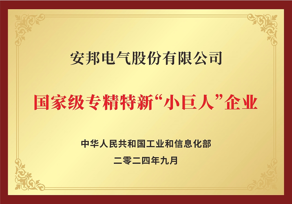 國家級專精特新“小巨人”