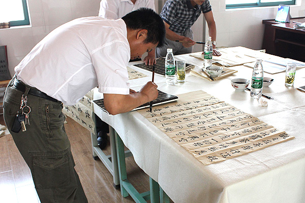 中國人民大學、北京師范大學王學嶺書法工作室在安邦集團面授會(圖3)